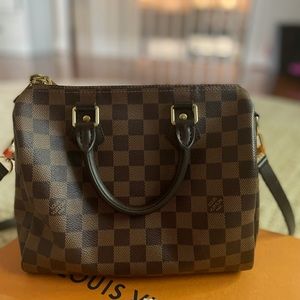 Speedy 25 bandouliére damier Ebene